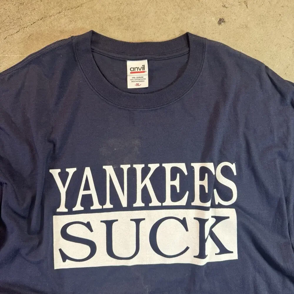 Vintage Yankees Suck Tshirt Men’s XL Boston Red Sox Parody Funny MLB Baseball